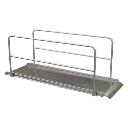 Vestil Alum. Walk Ramp w/Rail Overlap, 120 x 38" AWR-38-10A-HR